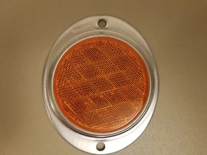 Vtg NOS Peterson Manuf. 472 Reflector..Railroad Marker..Amber 3" Sate-Lite Lens - Bild 1 von 4
