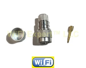 1x SILBER N Stecker Klemme für LMR600 oder LMR600UF RF Koaxialkabel Stecker USA - Bild 1 von 3