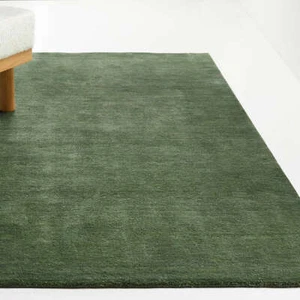 Hand Made wool rug 5X8 6X9 8X10 9X12 Baxter Bronze Green solid wool area rugs - Picture 1 of 4