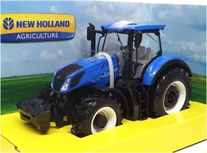 Burago 1/32 Scale 18-44066 - New Holland T7 HD Farm Tractor - Blue - Picture 1 of 5