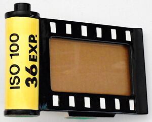 Cadre photo design boîte de film 35 mm unique 1984 en porcelaine peinte à la main