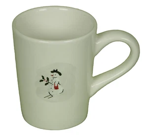 Williams Sonoma Mug Coffee Cup Snowman Lady Red Purse Holly Winter Holiday10 Oz - Picture 1 of 9