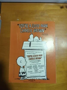 1965 Comic Strip Sheet Music " You're A Good Man Charlie Brown" by Clark Gesner - Picture 1 of 3