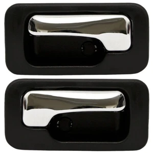 New Front Black Interior Door Handle Set For 1990-1993 Honda Accord Sedan Wagon - Picture 1 of 4