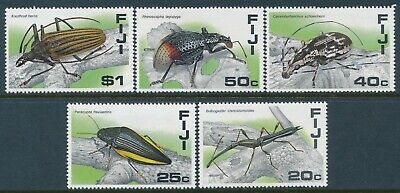 1987 Fiji Beetles/insects Set Of 5 Fine Mint Mnh • 4.45$