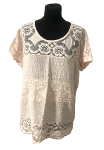 Ladies Soft Pink Lacey Italian Top One Size - Picture 1 of 6