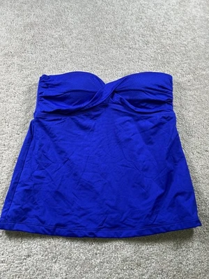 Traje de baño para mujer Mossimo sin tirantes Tankini Top azul XS nailon acolchado Foto 1 de 4