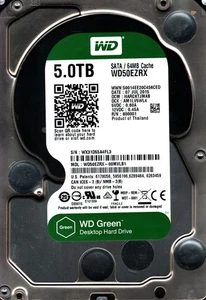 WD50EZRX-00MVLB1 S/N: WX31D HARCKTJMAB WESTERN DIGITAL 5 TB TAILANDIA JULIO 2015 - Imagen 1 de 2