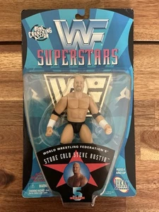 1997 WWF WWE Jakks Stone Cold Steve Austin figura de lucha libre de colección como nueva en tarjeta - Imagen 1 de 4