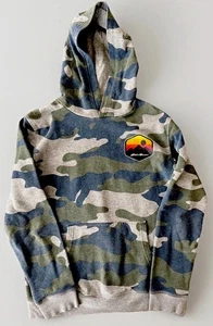 Eddie Bauer Camo Camoflauge Hoodie Boys L 14/16 Pockets Pullover Sweatshirt NWOT - Picture 1 of 5