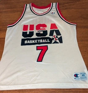 Vintage 1992 Larry Bird #7 USA Jersey Champion Size 48 Authentic - Picture 1 of 17