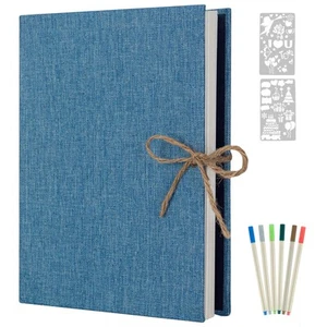 Fotoalbum selbstklebend Scrapbooking 60 Seiten Leinen Vintage selbstklebend DIY Familie... - Bild 1 von 6