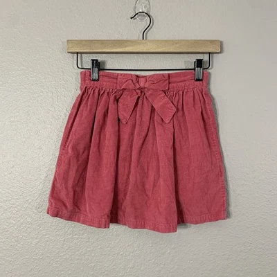 Hanna Andersson Girls Size 130 US 8 Pink Cotton Corduroy A-Line Skirt - Image 1 of 4