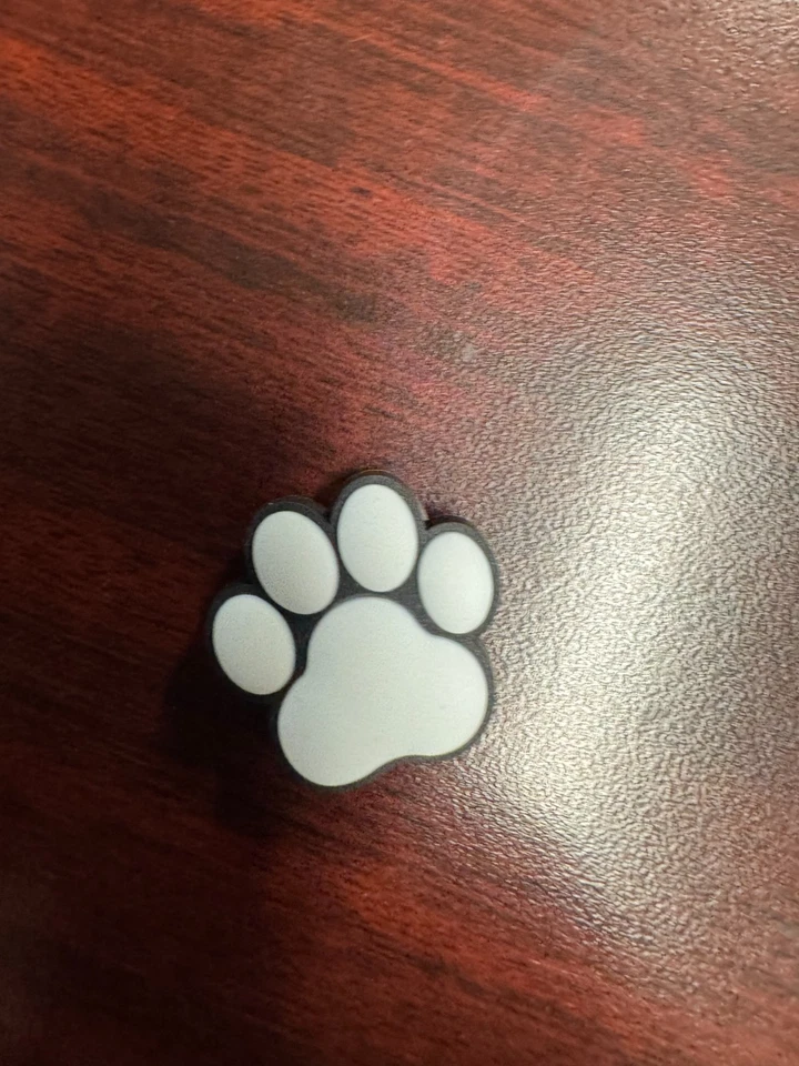 Dije de zapato de cocodrilo de perro estampado de patas blancas Foto 1 de 1