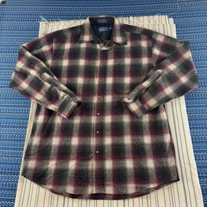 Pendleton Hemd Herren Large kariert Wolle Flanell Western Outdoor rot grau schwarz - Bild 1 von 9