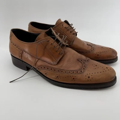 Coach Brown Leather Bryant Wingtip Oxford Dress Shoes Mens Size 10 Lace Up - Image 1 of 4