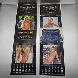 Lot (4) Vintage Topless Pin Up Mini-Calendars '93-'01- 3x Stick-On, 1x Magnetic - Picture 1 of 9