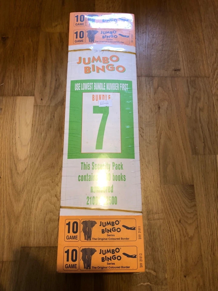 1500 Bingo Books 10 Game / 12 to View – Jumbo Size Tickets – 15,000 Bingo Ticket