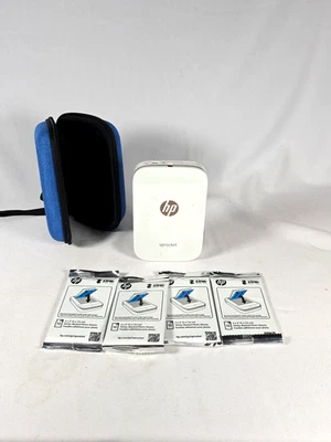 Impresora fotográfica portátil HP X7N07A Sprocket 100 probada con estuche y paquetes de fotos Foto 1 de 4