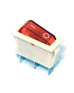 5pc Rocker Switch R12 On-Off 3P 16A 125/250VAC Cap= Orange R121-12C-27 PRONIC - Picture 1 of 8