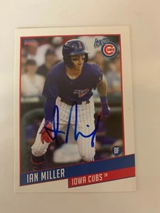 Ian Miller 2021 Signed Card In Person Iowa Cubs Team Card - Picture 1 of 1