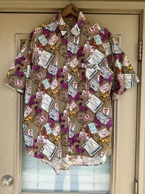 Camisa Outbacks by Robert Bruce Chile Postales Abotonada Talla Grande Foto 1 de 4