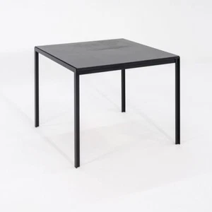 1950s Florence Knoll T Angle Square Dining Table w/ Black Laminate / Formica Top - Picture 1 of 12