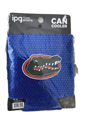 NCAA Florida Gators Blue Sequin can holder Cooler Cover