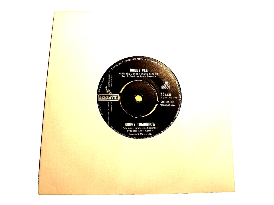 45rpm vinyl record......Bobby Vee.....Bobby Tomorrow....60s Pop... - Image 1 of 1