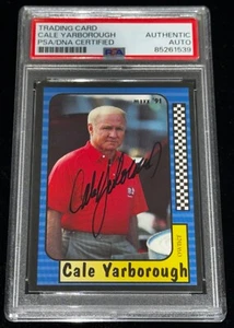 Cale Yarborough "NASCAR Top 75 HOF" 1991 Maxx Racing Signed Auto Rookie Card PSA - Picture 1 of 2