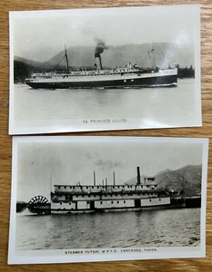 Postales con fotos reales vintage 2 RPPC envíos SS princesa Louise vapor Tutshi - Imagen 1 de 4