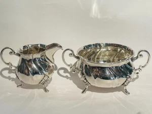 Antiguo hermoso azucarero crema de plata esterlina Dragsted Dinamarca siglo XIX - Imagen 1 de 8