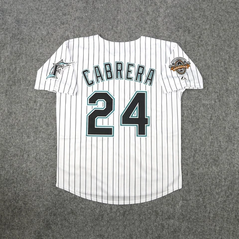 Miguel Cabrera 2007 Florida Marlins 10th Anniversary Men's Home White Jersey Cover