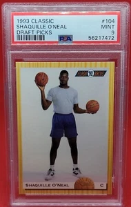 Selecciones clásicas del draft 1993 #104 Shaquille O'Neal PSA 9 millas T novato radiocontrol Rook Hof - Imagen 1 de 2
