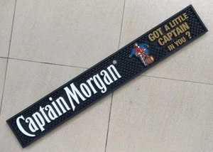 CAPTAIN MORGAN RUM "GOT A LITTLE CAPTAIN IN YOU" RAIL BAR MAT RUNNER COASTER NEW - Picture 1 of 3