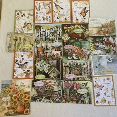 Vtg Susan Winget Birthday Greeting Cards By Current Nature Watercolor 37 Unused - Image 1 of 4