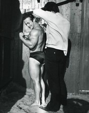 George Eiferman & Steve Reeves Black And White 8x10 Picture Celebrity Print