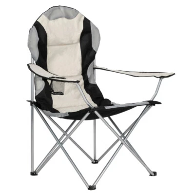 41*22*22" Gray Black Medium Camping Chair Fishing Chair Folding Chair Outside - Image 1 of 4