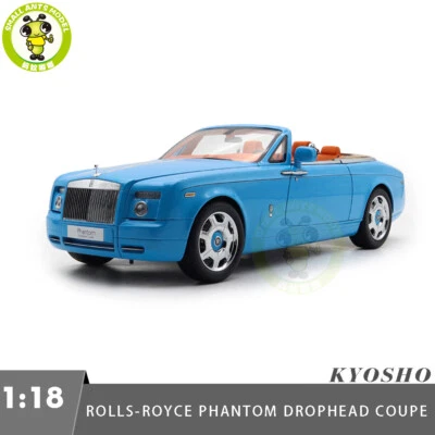 1/18 Rolls-Royce Phantom Drophead Coupe Kyosho 08871BL Blue Diecast Model Car - Image 1 of 4