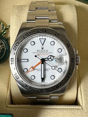 Rolex Explorer II 2012 42 mm esfera blanca polar reloj caja papeles como nuevo Foto 1 de 4
