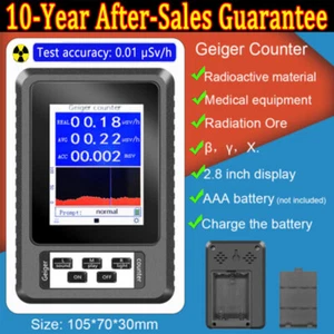 Geiger Counter Nuclear Radiation Detector X-Ray γ-Rays β-Rays Dosimeter - Picture 1 of 10
