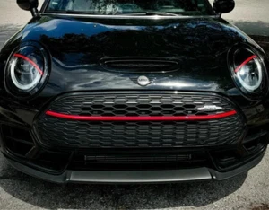 Mini Cooper S JCW F56 Gloss Black + Red Angry Eyelid Eye Vinyl Decal Sticker - Picture 1 of 5