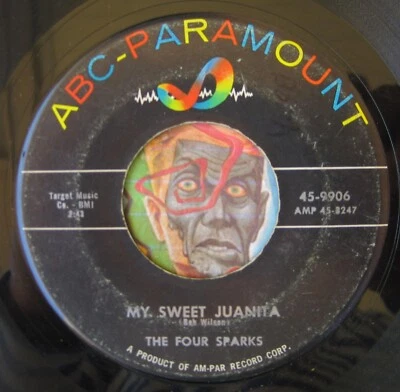 HEAR Four Sparks 45 My Sweet Juanita / Out Of This World ABC doo wop R&B Foto 1 de 2