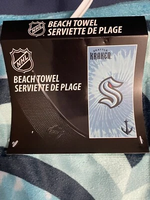Nova Toalha de Praia NHL Seattle Kraken 30"x60" - Tie-Dye Oficial Licenciado - Imagem 1 de 3