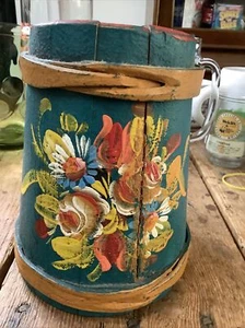 Vintage Wertarbeit Wood Stein H: 7 1/4” Hand Painted - Picture 1 of 7