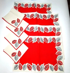 Vintage 1960's Lamont Irish Linen Set of 4 Placemats and 4 Napkins NOS - Picture 1 of 3