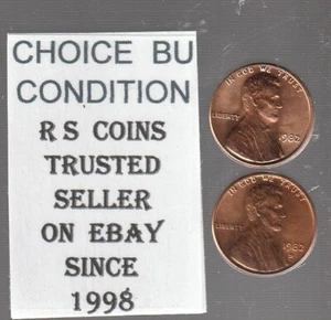 Centavos Lincoln 1982 y 1982D ~ monedas a elección sin circular/RS envío rápido - Imagen 1 de 1
