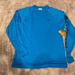 Men's Columbia Blue Deep Wave Long Sleeve Omni Shade size medium - Picture 1 of 6