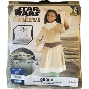 Girl's Star Wars Child Grogu Costume Size L 12/14 Disney NEW Halloween - Picture 1 of 12