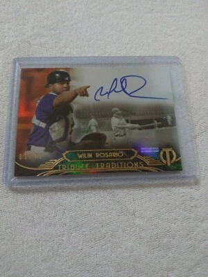 2014 Topps Tribute Traditions Autographs Orange/40 #TT-WR Wilin Rosario Auto - Image 1 of 4